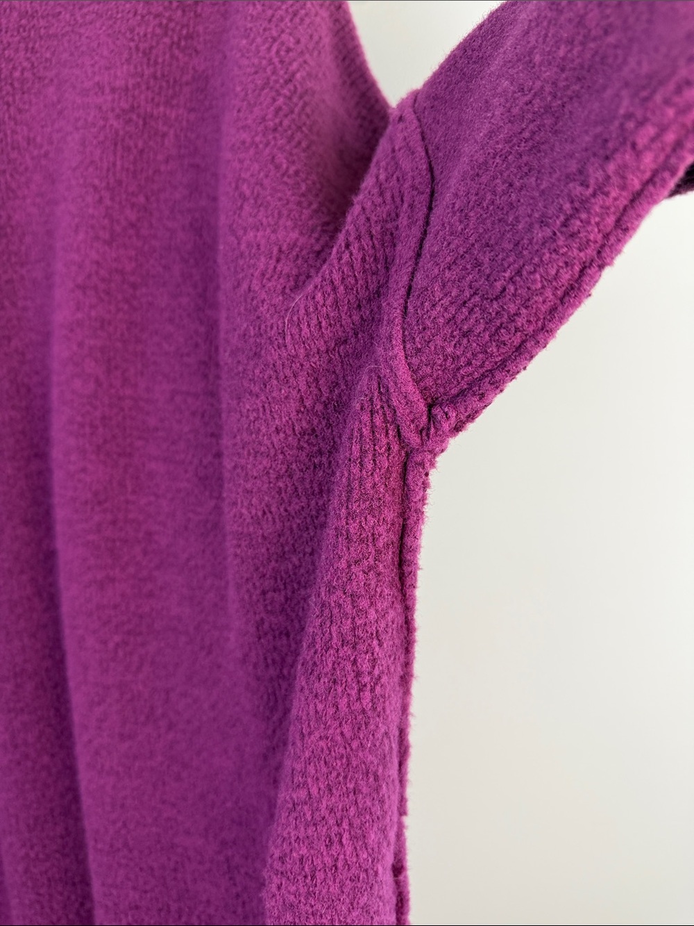 Free People Peaches Slouchy Oversized XS Tunic Sweater Chunky Knit Crewneck Plum - Picture 15 of 16